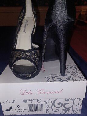 Black Lace Heels